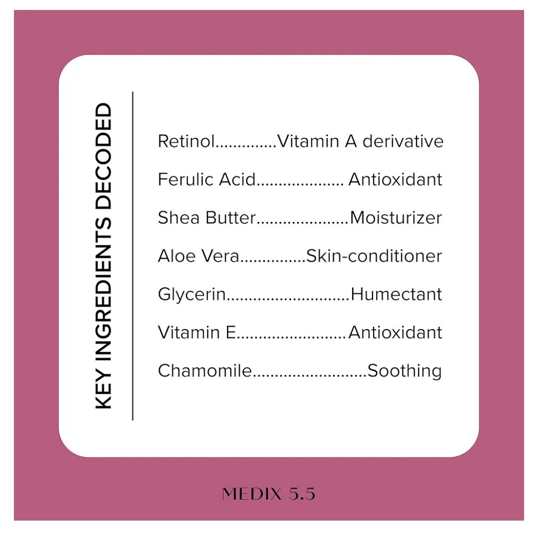 Medix 5.5 Retinol Body Lotion Firming Moisturizer | Crepey Skincare Treatment | Retinol Body Cream | Anti Aging Firming Cream For Women Targets Look Of Crepe Skin, Wrinkles, & Sagging Skin, 15 Fl Oz