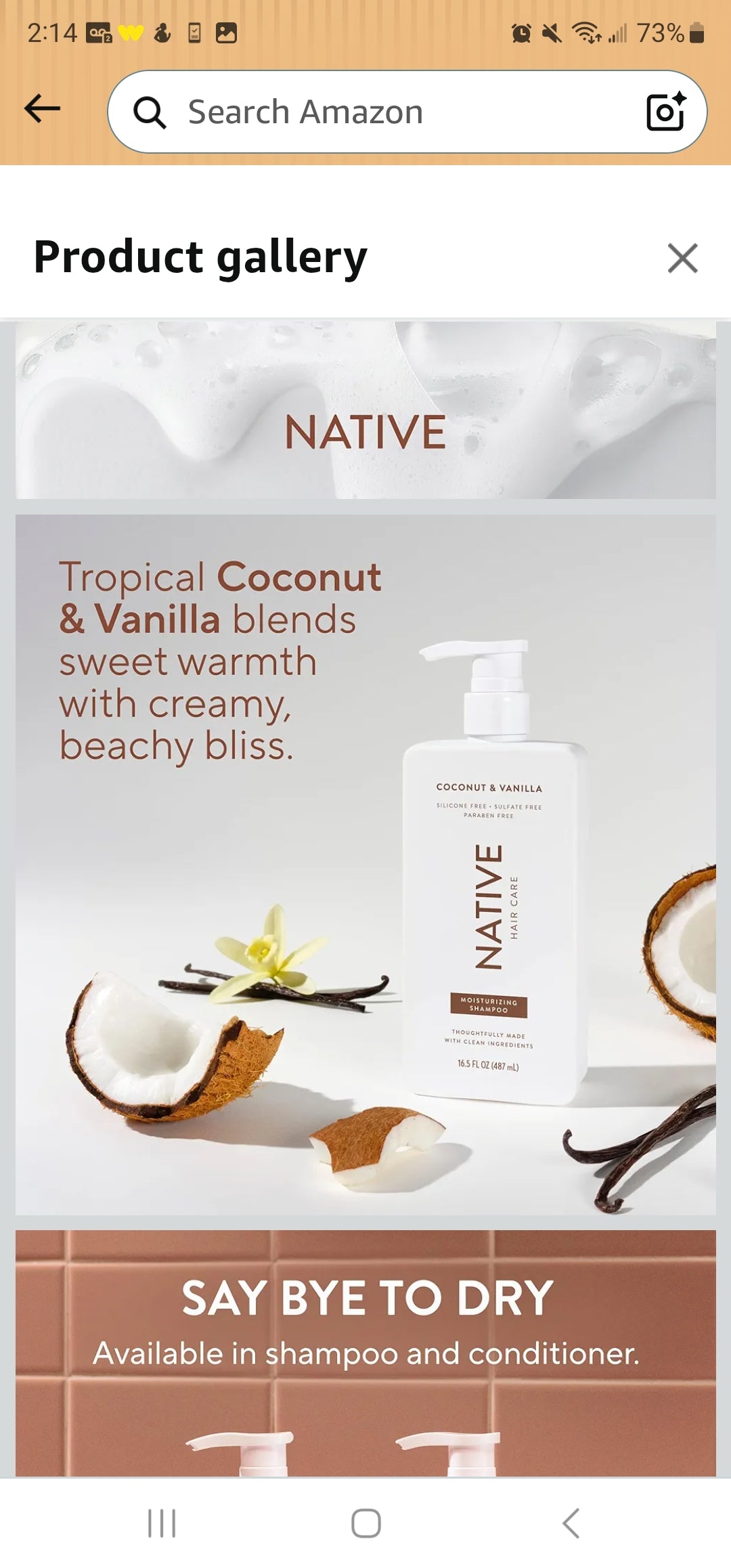 Native Coconut & Vanilla Conditioner Contain Naturally Derived Ingredients