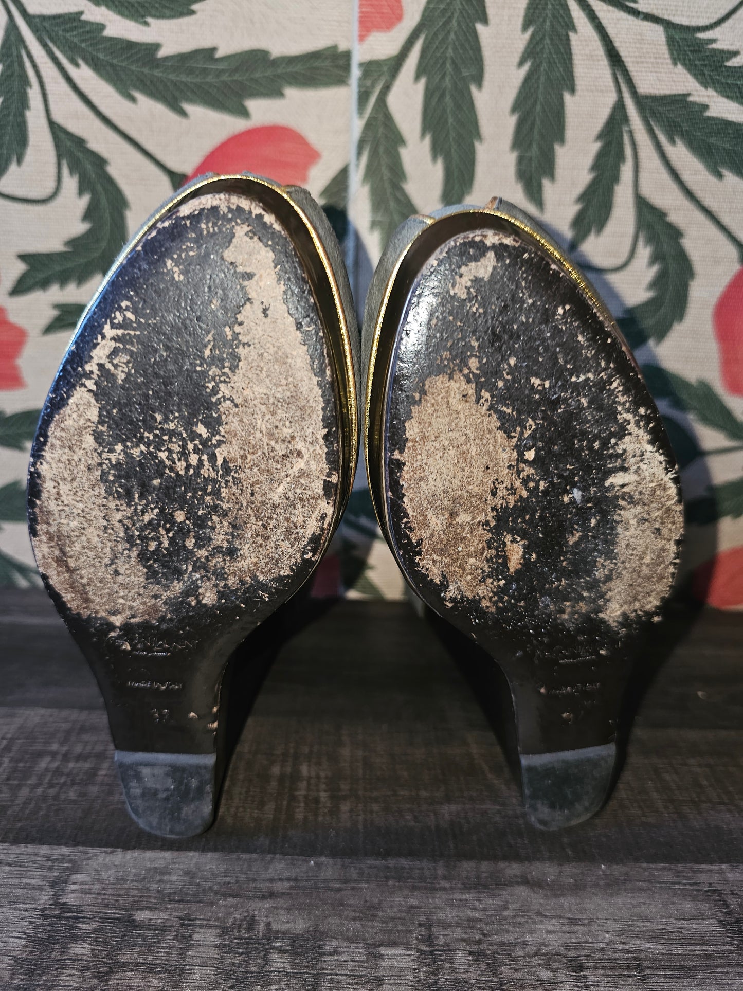 Yves Saint Laurent Maggy Wedge Designer Luxury Platform Peep Toe