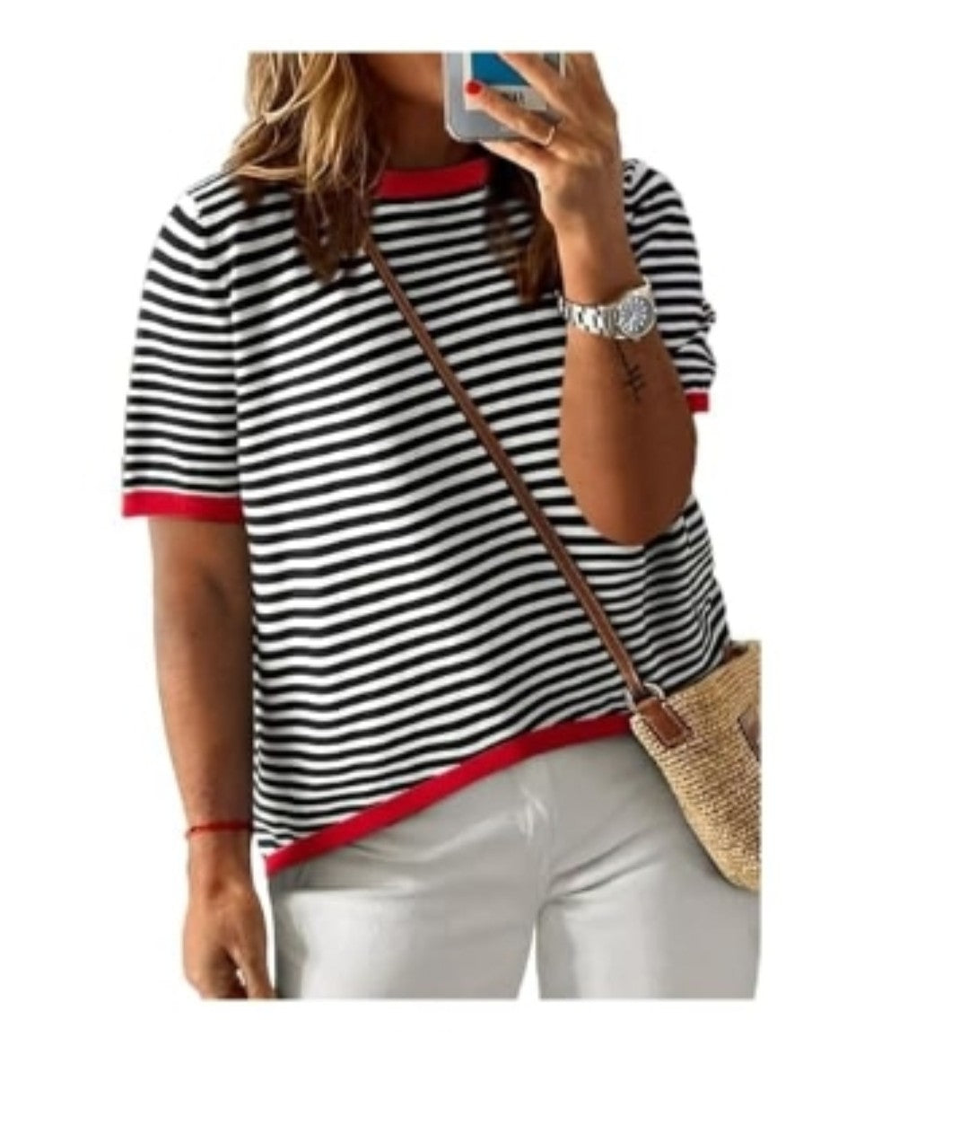 Eytino Women's Plus Size Short Sleeve Knit Sweater