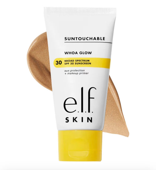 e.l.f. SKIN Suntouchable Whoa Glow SPF 30, Sunscreen & Makeup Primer For A Glowy Finish,