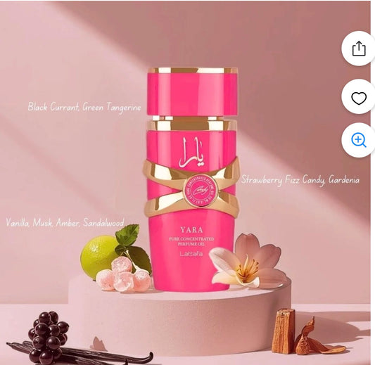 Yara Candy by Lattafa, 0.7 oz Concentrated Perfume Oil for Women