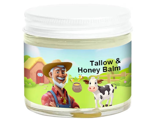 Yabacado Tallow & Honey Balm - All-Natural Facial Moisturizer, Waterproof
