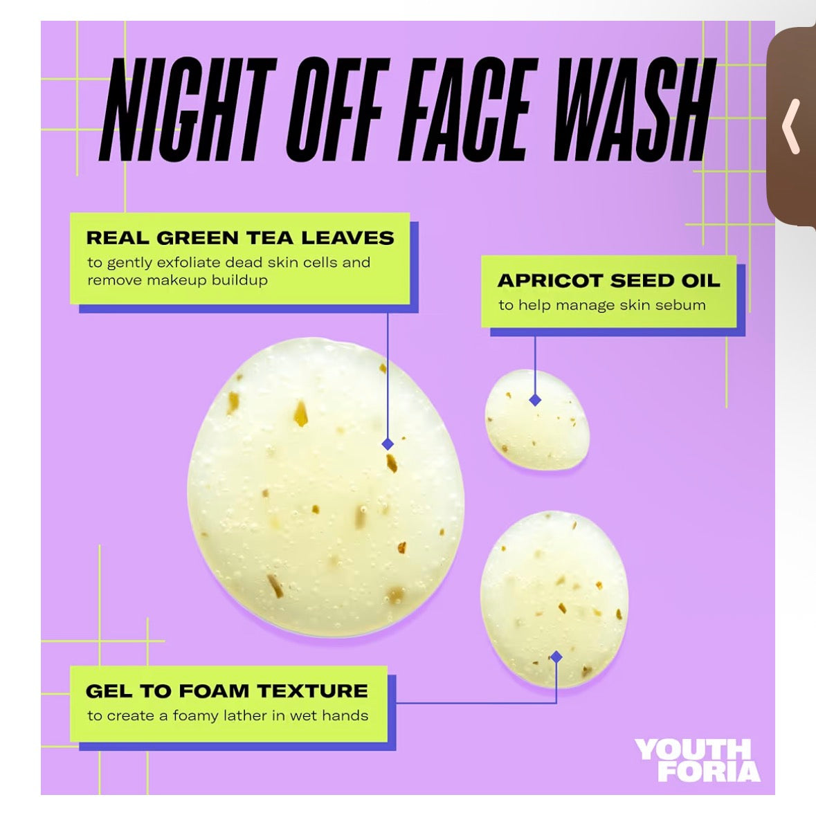 Youth Foria Night Off Deep Cleansing Green Tea Jelly Cleanser Korean Beauty
