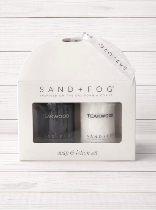 Sand + Fog Teakwood Soap & Lotion Set