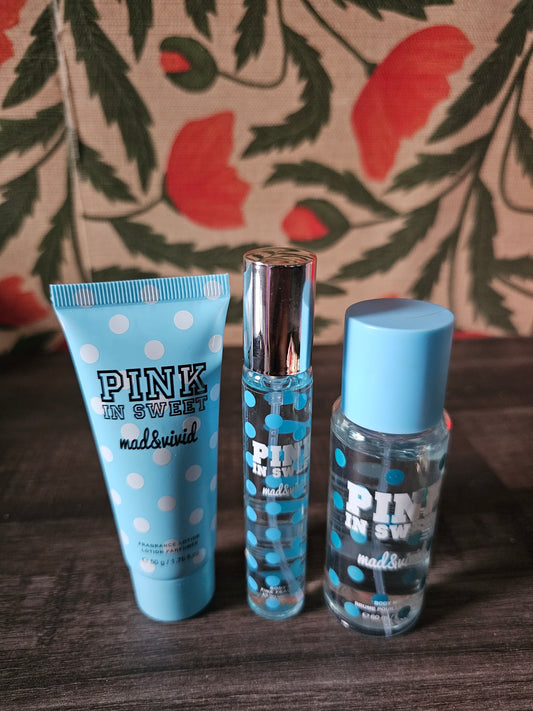 Victoria Secret Pink & Sweet Mad & Vivid 3 Piece Gift Set