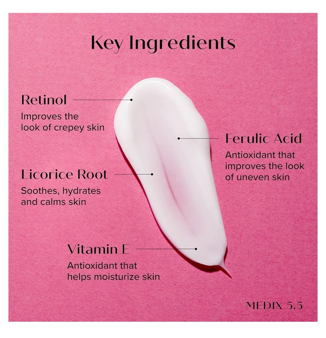Medix 5.5 Retinol Body Lotion Firming Moisturizer | Crepey Skincare Treatment | Retinol Body Cream | Anti Aging Firming Cream For Women Targets Look Of Crepe Skin, Wrinkles, & Sagging Skin, 15 Fl Oz