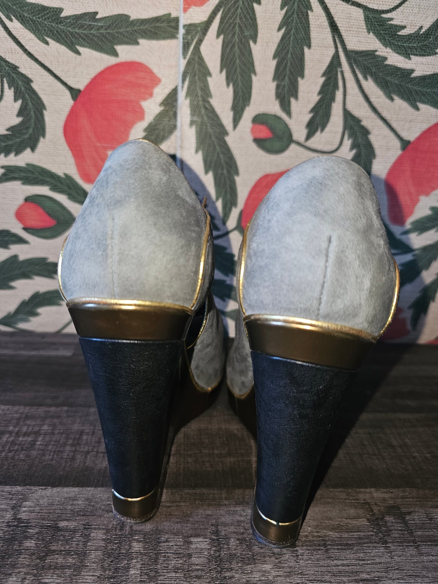 Yves Saint Laurent Maggy Wedge Designer Luxury Platform Peep Toe